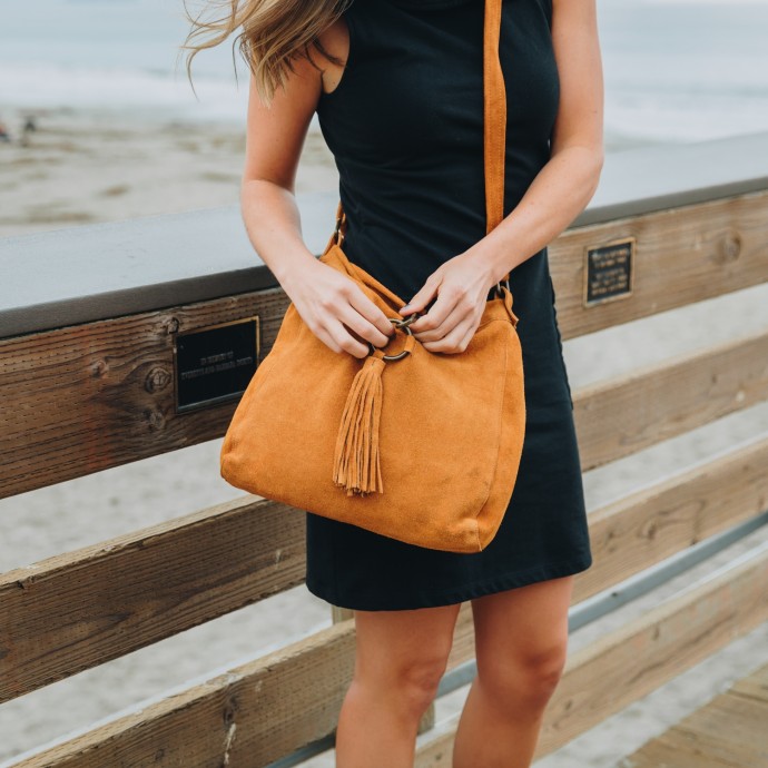 strong and brave crossbody {golden brown} by Lisa Leonard Designs