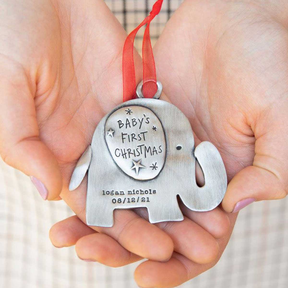 Image of Baby's First Christmas Ornament {Pewter}