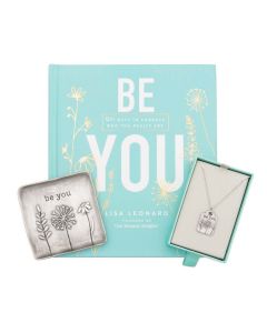 Be You Book, Necklace and Keepsake Dish Gift Set {Pewter}