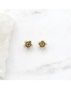 Birthstone Bloom Stud Earrings {10K Gold}