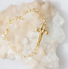 cross of faith bracelet 10k gold