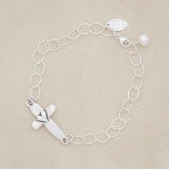 cross of faith bracelet handcrafted in sterling silver