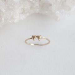 Sweet Love Ring - Two Hearts {14k Gold}