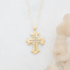 Work of Art Cross Necklace {14k Gold}