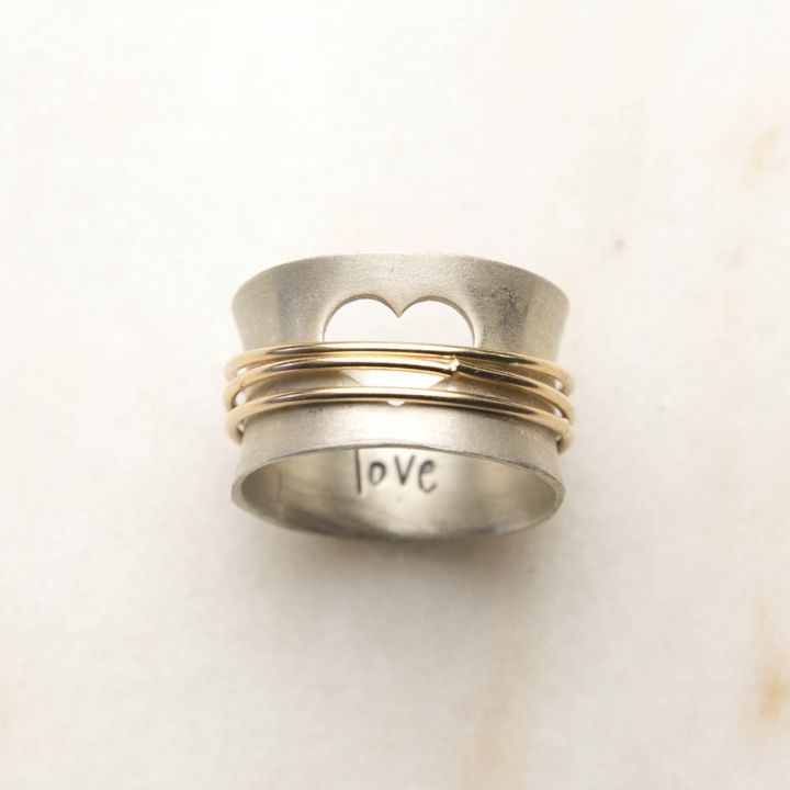 Brave Love Spinner Ring Sterling Silver By Lisa Leonard Designs,Cute Easy Mehandi Designs For Small Hands