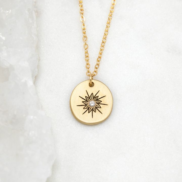 Sunburst Diamond Necklace {10k Gold} by Lisa Leonard Designs