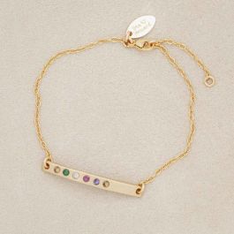 lisa leonard cross bar birthstone necklace