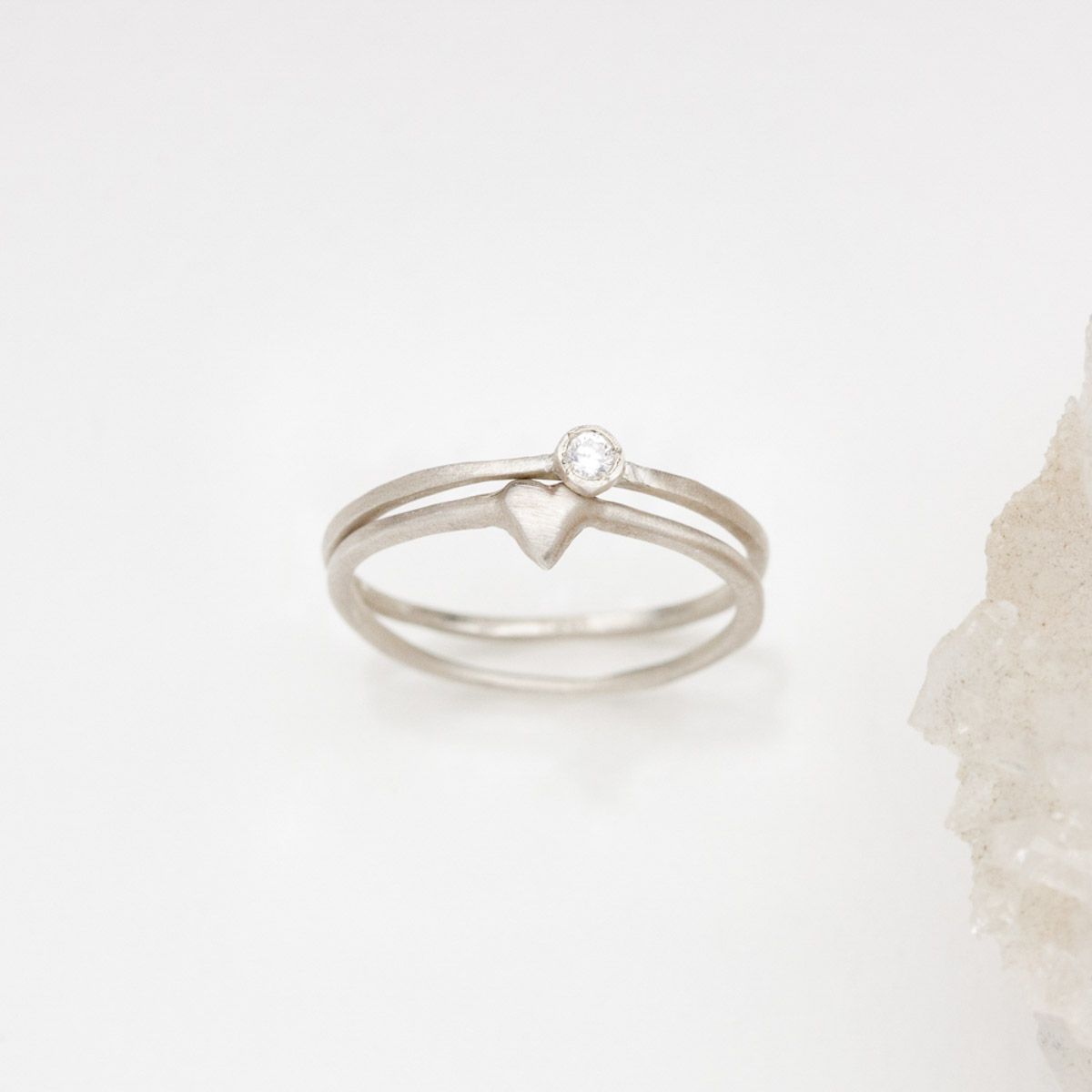 love & loss ring pair {sterling silver}
