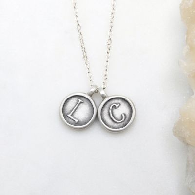 North Star Initial Necklace {Sterling Silver}
