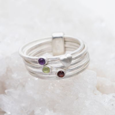 Surrounded by Love Bundle Ring {Sterling Silver}