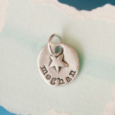 Starry Disc Charm {Pewter}