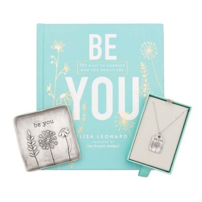 Be You Book, Necklace and Keepsake Dish Gift Set {Pewter}