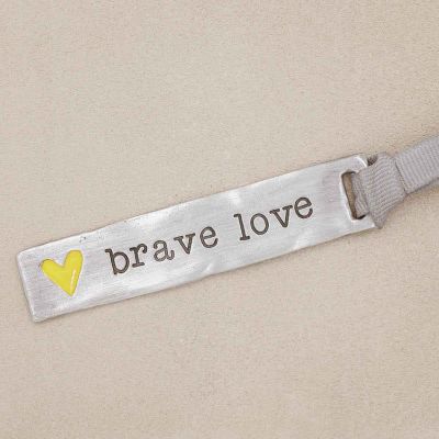 Brave Love® Bar Bookmark {Pewter} 