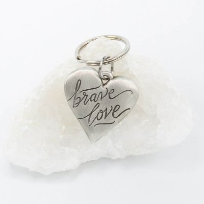 Brave Love® Emblem Keychain {Pewter}