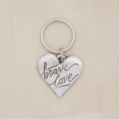 Brave Love® Emblem Keychain {Pewter}