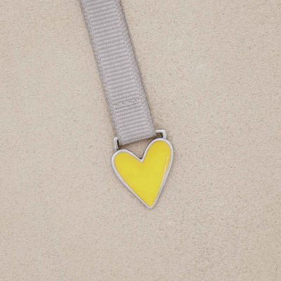 Brave Love® Yellow Heart Bookmark {Pewter} 