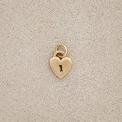 Cherished Heart Initial Charm {Gold Vermeil}
