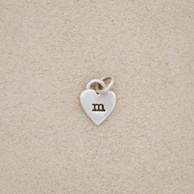 Cherished Heart Initial Charm {Sterling Silver}
