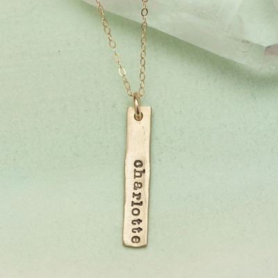 Single Tag Necklace {10K Gold}