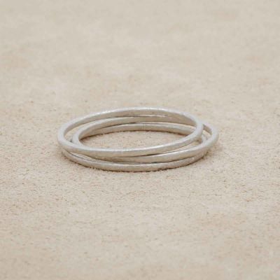 Featherweight stacking rings with 3 stackable ring handcrafted in sterling silver