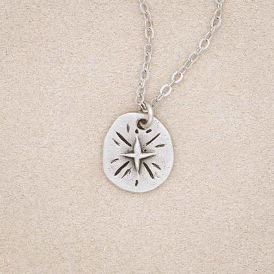 Follow the Star Necklace, handcrafted in pewter