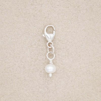 Freshwater Pearl Bracelet Charm {Sterling Silver}
