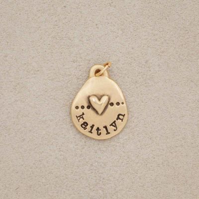 Heart with Dots Charm {10K Gold}