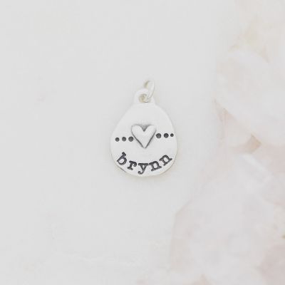 Heart with Dots Charm {Sterling Silver}
