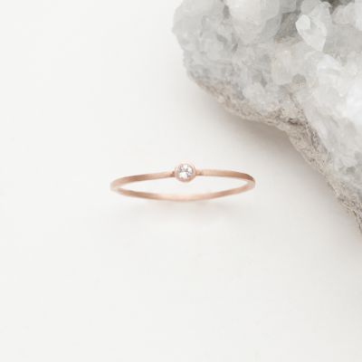 Finespun Birthstone Ring {10K Rose Gold}