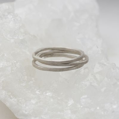 skinny stacking ring {sterling silver}