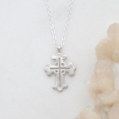 Work of Art Cross Necklace {Sterling Silver}