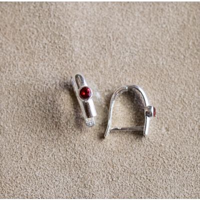 sterling silver birthstone bloom stud earrings with personalized birthstone