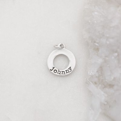 Mini Open Circle Charm {Sterling Silver}