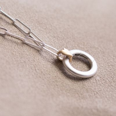 Golden Heart Buildable Charm Necklace {Sterling Silver}