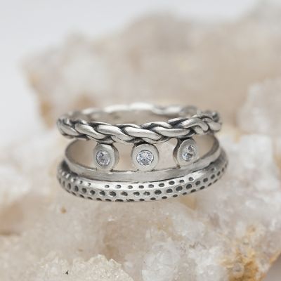 Good Things In Threes Ring {Sterling Silver}