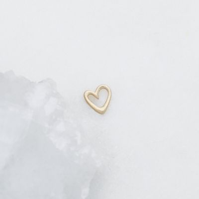 Love Grows 1/4" Tiny Heart charm {10k Gold}