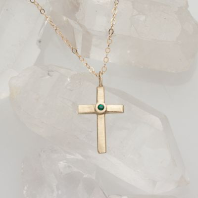 Cross Bezel Necklace {10K Gold}