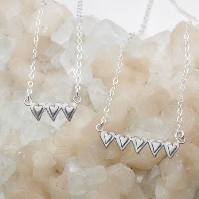 Our Hearts Together Necklace Set {Sterling Silver}