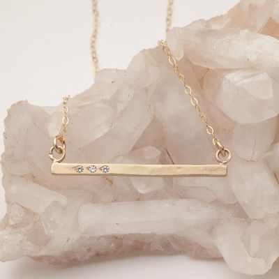 Cross Bar Necklace {Gold Plated}