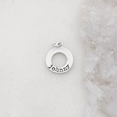 Mini Open Circle Charm {Sterling Silver}