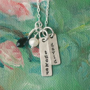 Single Tag Necklace {Pewter}