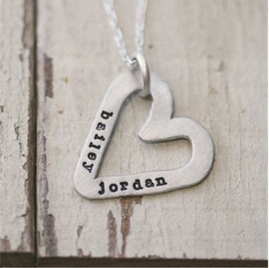 Molded Heart Necklace {Pewter}