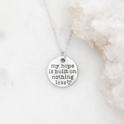 My Hope Is Built Necklace {Pewter}