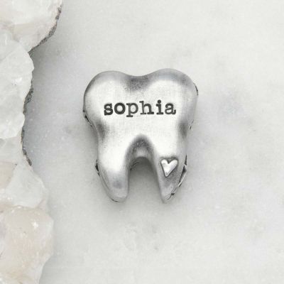 Personalized Tooth Fairy Box {pewter}