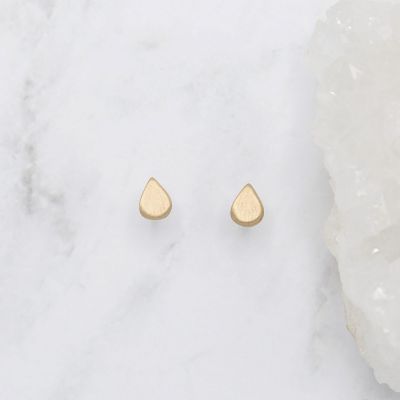 Raindrop Stud Earrings {10k Gold}