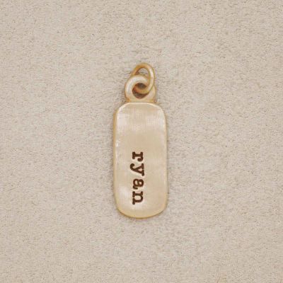 Rounded Corners Tag {14k Gold}
