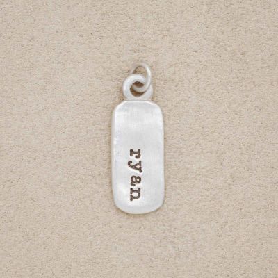 Rounded Corners Tag {Sterling Silver}