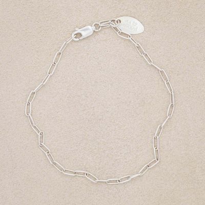 Small Oval Link Bracelet Chain {Sterling Silver}                                       