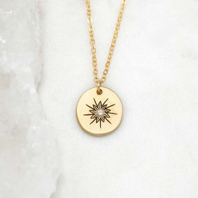 Sunburst Diamond Necklace {10k Gold}