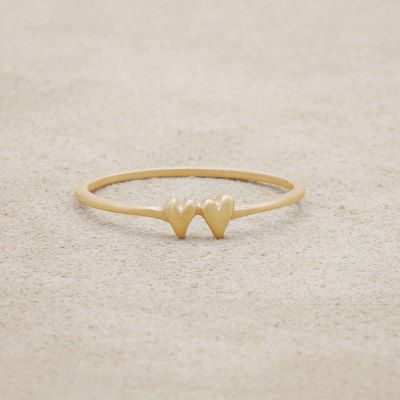 Sweet Love Ring - Two Hearts {Gold Vermeil}